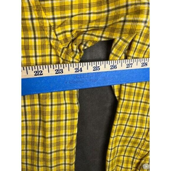 Carhartt Plaid Long Sleeve Shirt Relaxed Fit‎ Men's Large Yellow - Picture 5 of 6